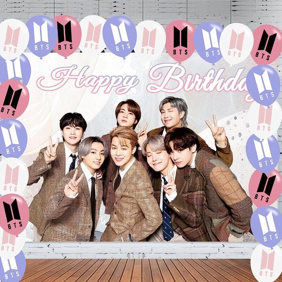 BTS Bangtan Boys Birthday Party Decoration,‎ BTS Party Photo Background - Picture 1 of 16